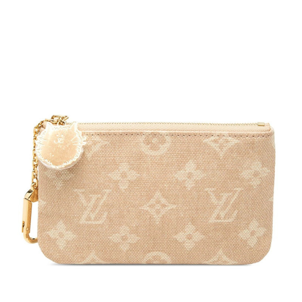Louis Vuitton Miaogram Pochette coin case Wallet Key Beige Cream Monogram Canvas